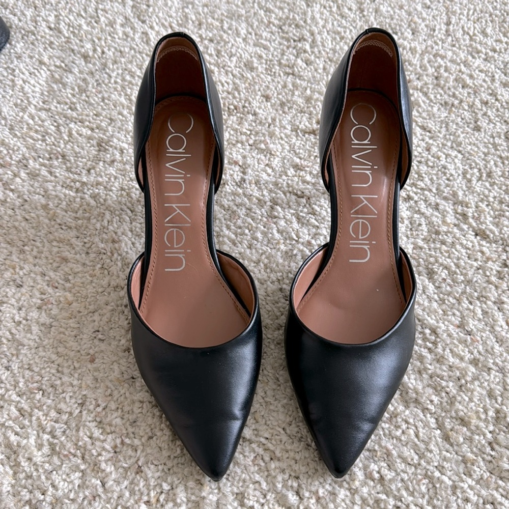 Calvin Klein Black pointed high heels size 10
